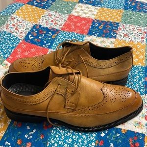 These are a custom pair of dress shoes made for a wedding.